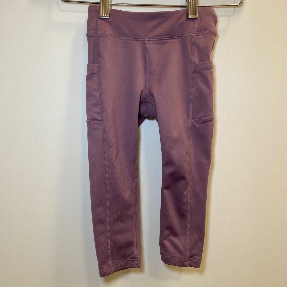 GapFit Leggings Kids 2Y Amethyst Purple Pockets Activewear Gorpcore Sporty Yoga